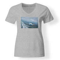 Thumbnail for Cruising Boeing 787 Designed V-Neck T-Shirts