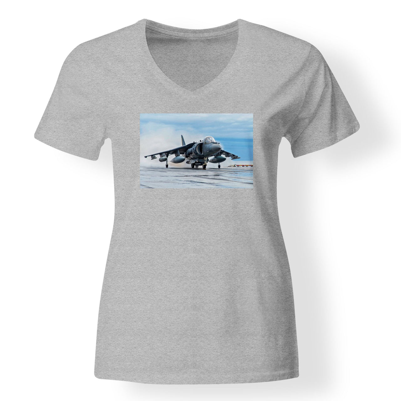 McDonnell Douglas AV-8B Harrier II Designed V-Neck T-Shirts