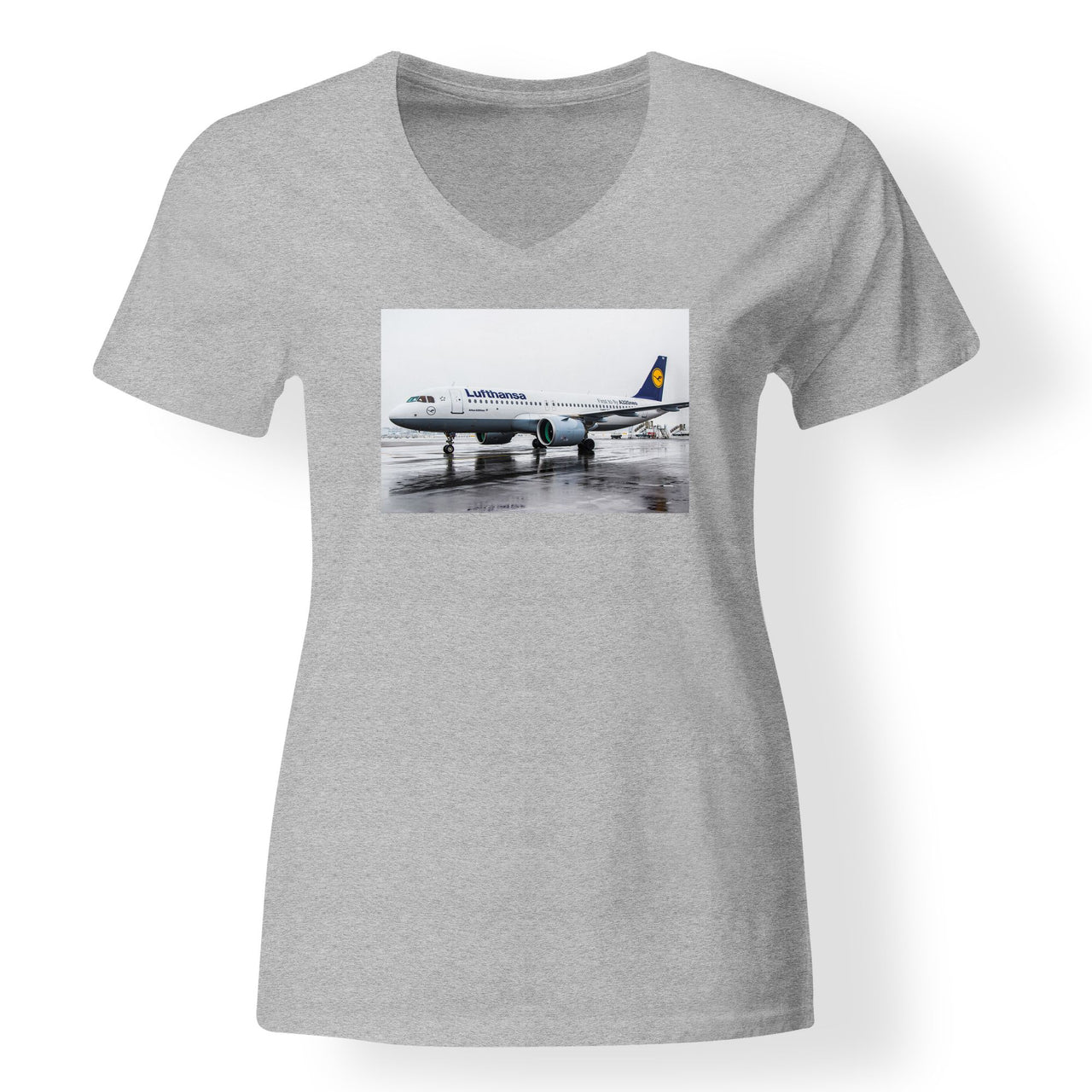 Lufthansa A320 Neo Designed V-Neck T-Shirts