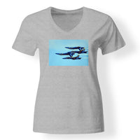 Thumbnail for US Navy Blue Angels Designed V-Neck T-Shirts