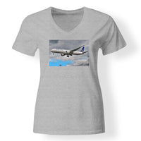 Thumbnail for United Airways Boeing 777 Designed V-Neck T-Shirts