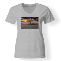 Thumbnail for Beautiful Show Airplane Designed V-Neck T-Shirts