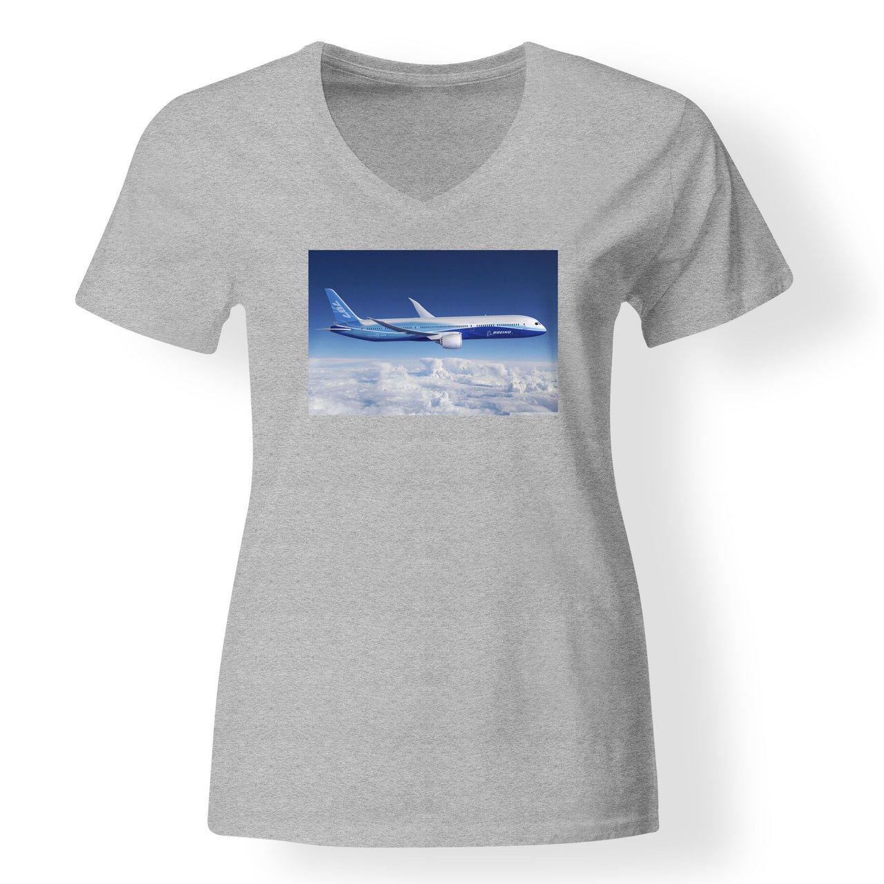 Boeing 787 Dreamliner Designed V-Neck T-Shirts
