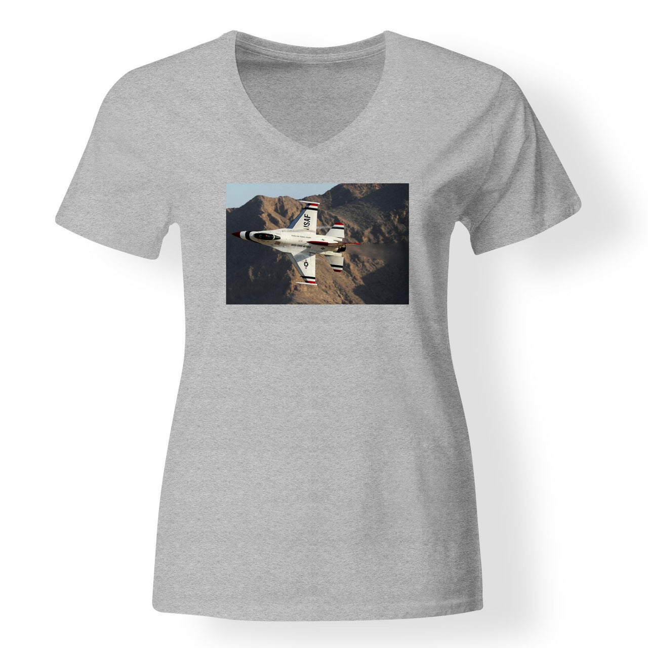 Amazing Show by Fighter Jet 16 Designed V-Neck T-Shirts