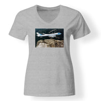Thumbnail for Cruising United States Of America Boeing 747 Designed V-Neck T-Shirts