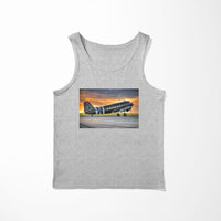 Thumbnail for Old Airplane Parked During Sunset Designed Tank Tops