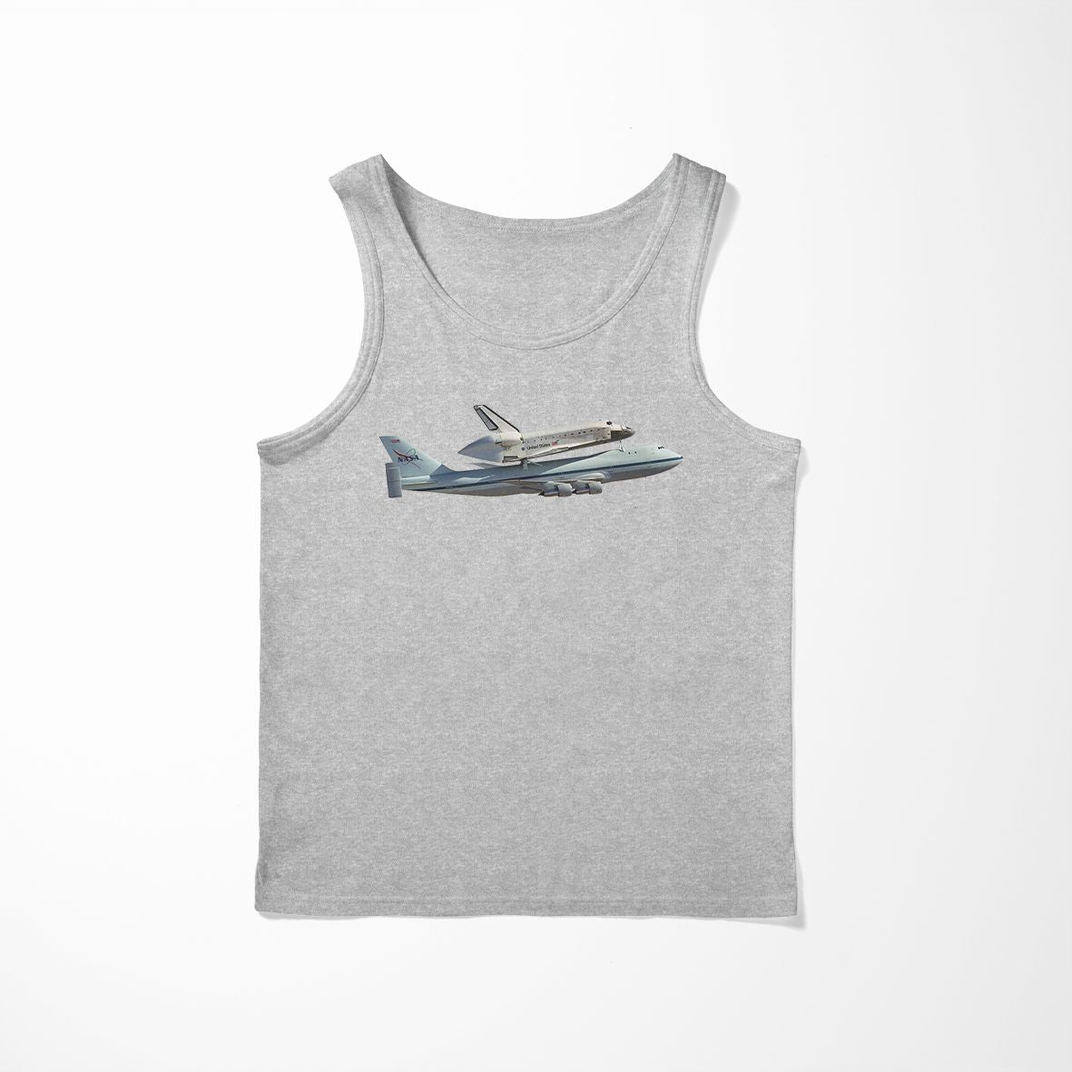 Space shuttle on 747 Designed Tank Top