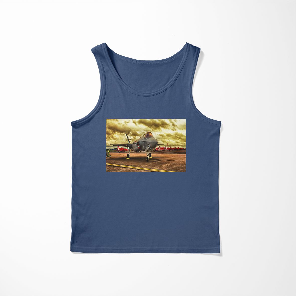 Fighting Falcon F35 at Airbase Designed Tank Tops