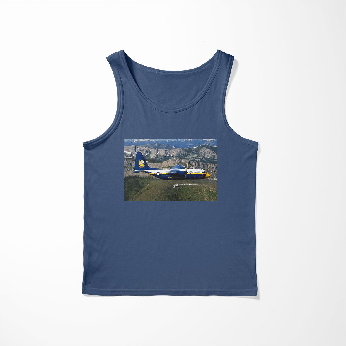 Amazing View with Blue Angels Aircraft Designed Tank Tops