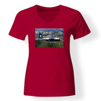Thumbnail for Amazing View with Blue Angels Aircraft Designed V-Neck T-Shirts