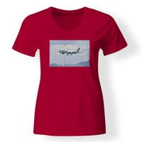 Thumbnail for Cathay Pacific Airbus A350 Designed V-Neck T-Shirts