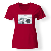 Thumbnail for Amazing Aircraft & Engine Designed V-Neck T-Shirts