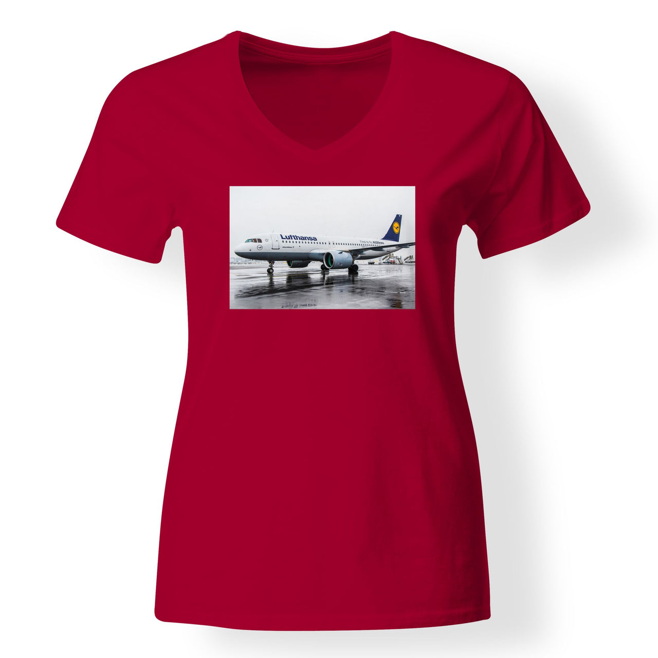 Lufthansa A320 Neo Designed V-Neck T-Shirts