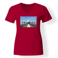 Thumbnail for Mighty Airbus A380 Designed V-Neck T-Shirts