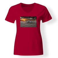 Thumbnail for Beautiful Show Airplane Designed V-Neck T-Shirts