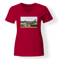 Thumbnail for Fighter Jet 16 From Side Designed V-Neck T-Shirts