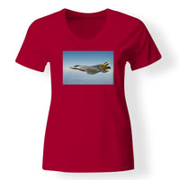 Thumbnail for Cruising Fighting Falcon F35 Designed V-Neck T-Shirts