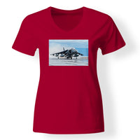 Thumbnail for McDonnell Douglas AV-8B Harrier II Designed V-Neck T-Shirts