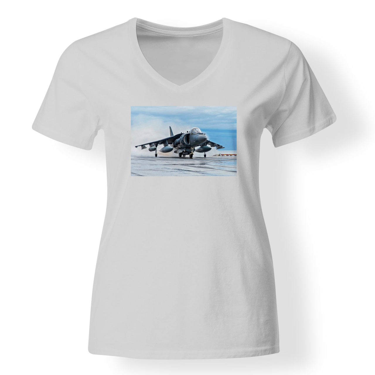 McDonnell Douglas AV-8B Harrier II Designed V-Neck T-Shirts