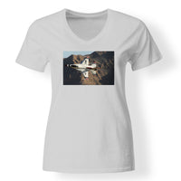 Thumbnail for Amazing Show by Fighting Falcon F16 Designed V-Neck T-Shirts