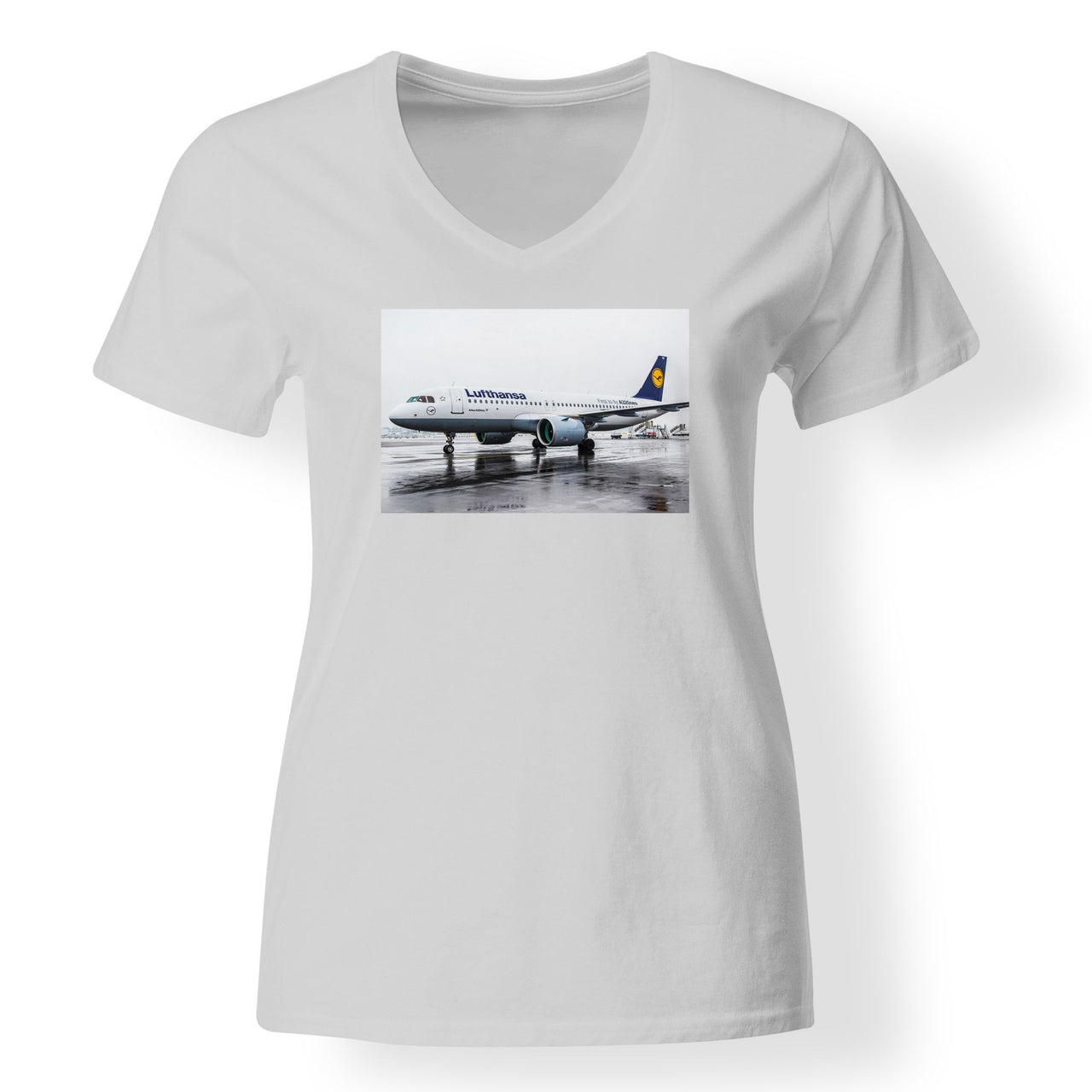 Lufthansa A320 Neo Designed V-Neck T-Shirts