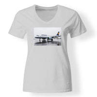 Thumbnail for Lufthansa A320 Neo Designed V-Neck T-Shirts
