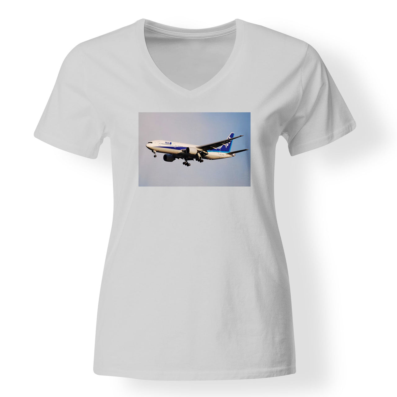 ANA's Boeing 777 Designed V-Neck T-Shirts