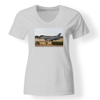 Thumbnail for Fighter Jet 16 From Side Designed V-Neck T-Shirts