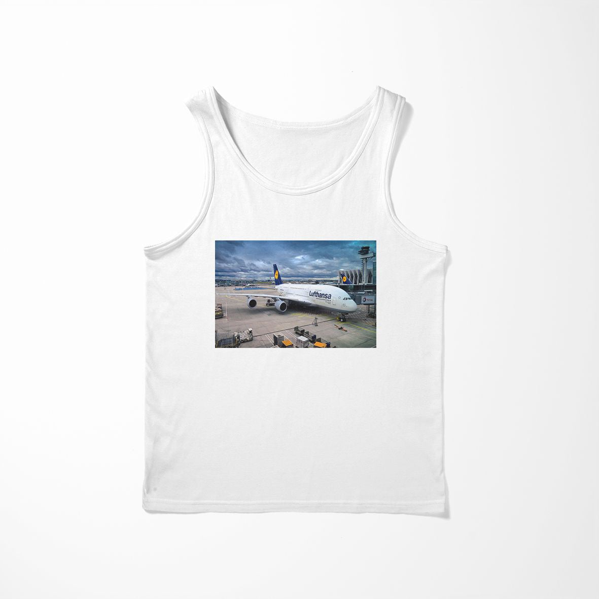 Lufthansa's A380 At The Gate Designed Tank Tops