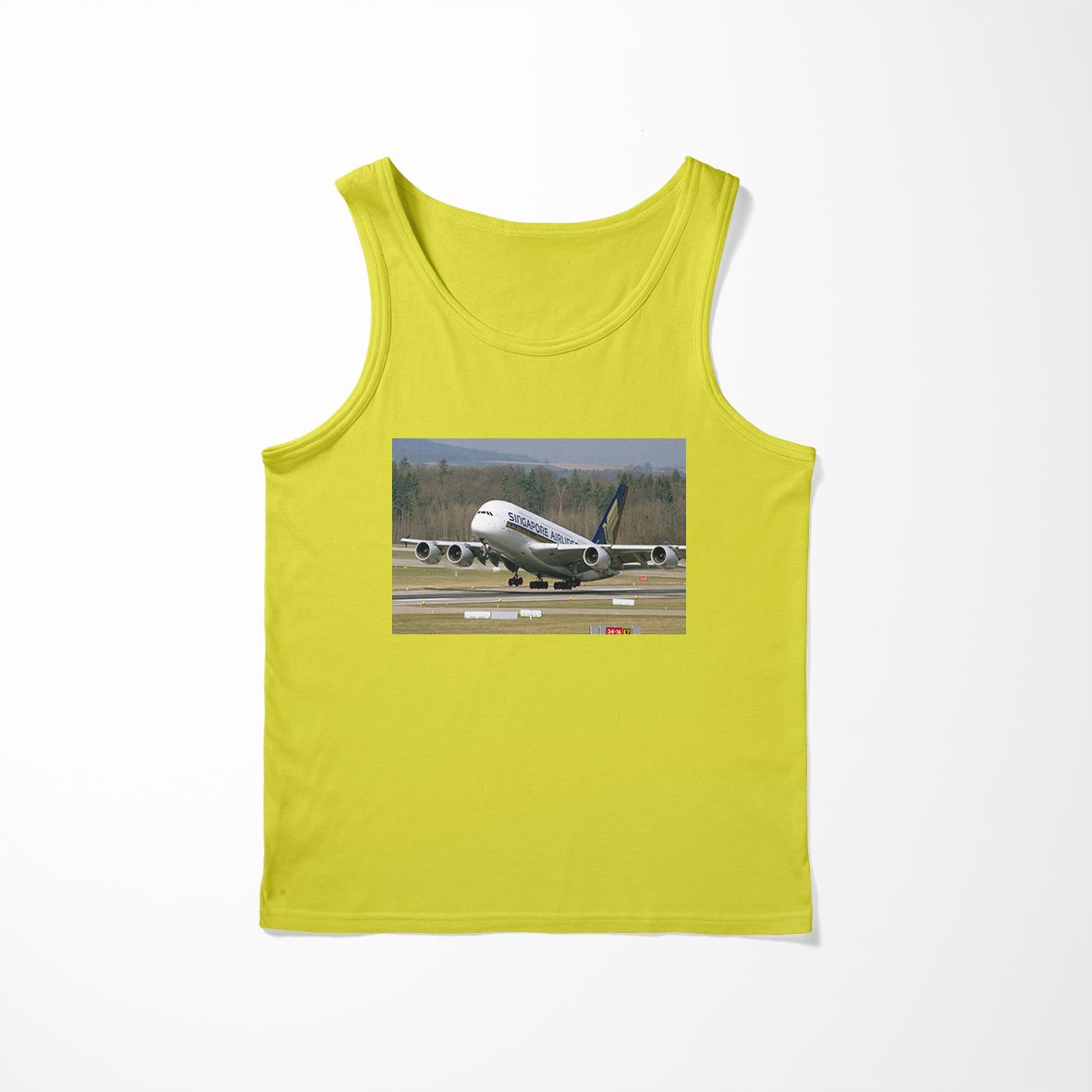 Departing Singapore Airlines A380 Designed Tank Tops