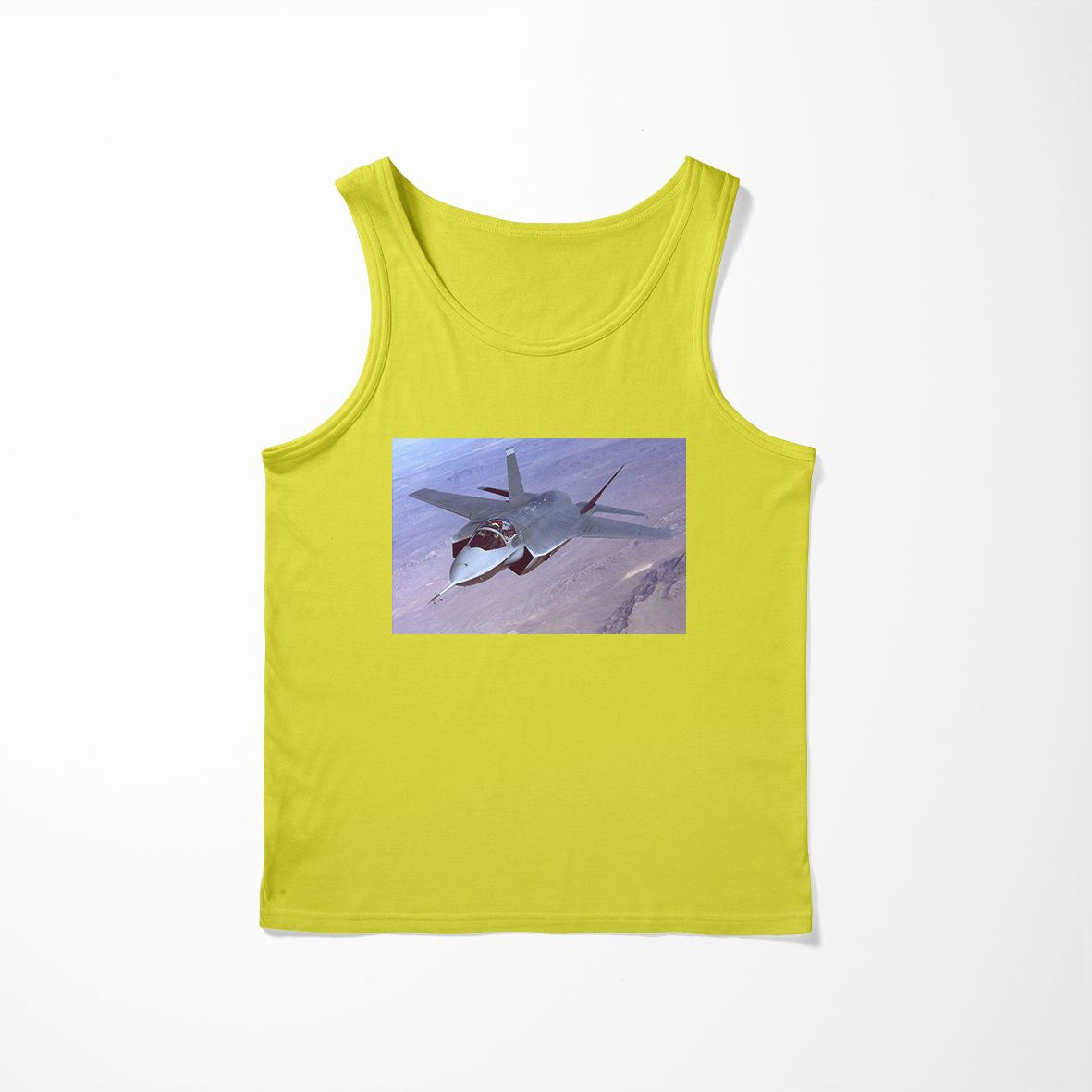 Fighting Falcon F35 Captured in the Air Designed Tank Tops