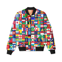 Thumbnail for World Flags Designed 3D Pilot Bomber Jackets