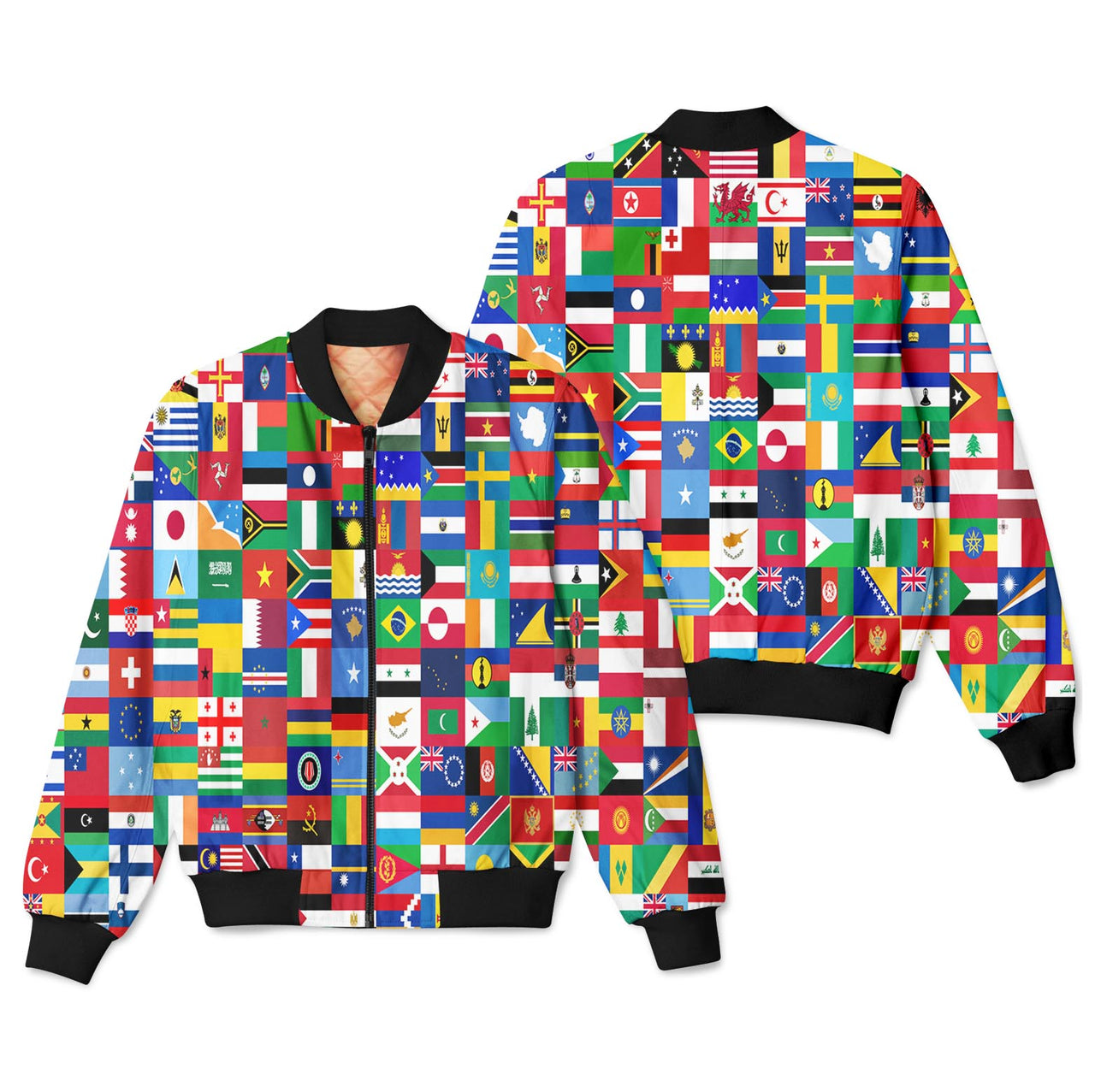 World Flags Designed 3D Pilot Bomber Jackets