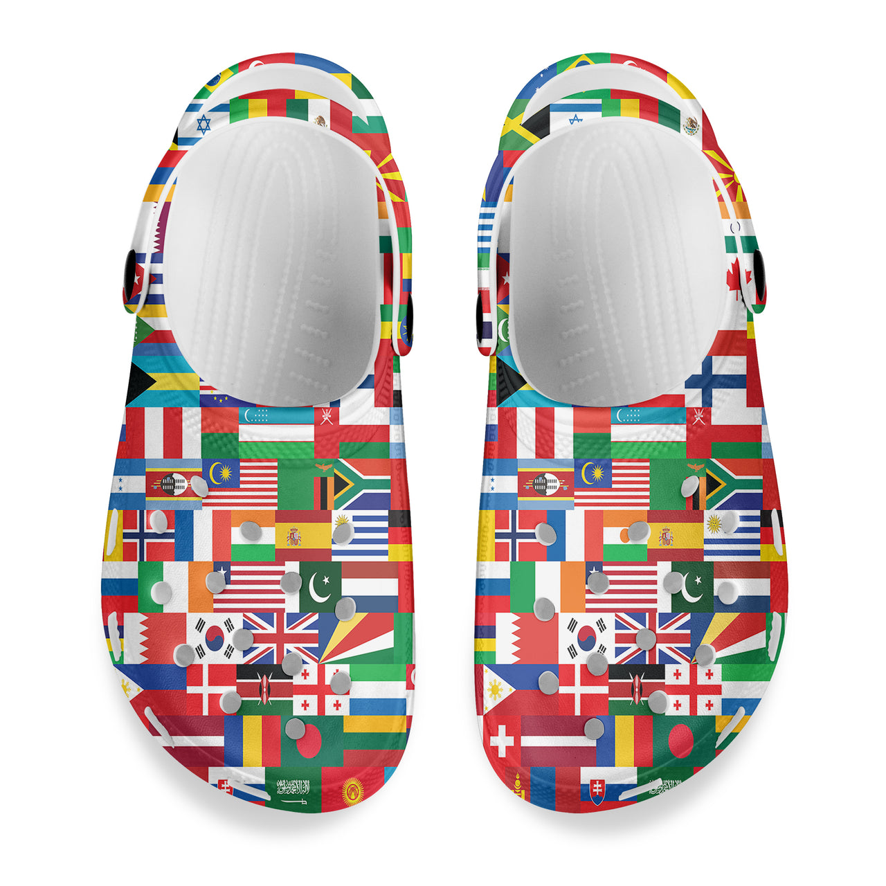 World Flags Designed Hole Shoes & Slippers (MEN)