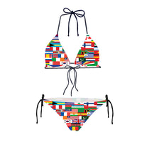 Thumbnail for World Flags Designed Triangle Bikini