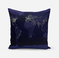 Thumbnail for World Map From Space Designed Pillowsc