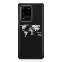 Thumbnail for World Map (Text) Samsung A Cases