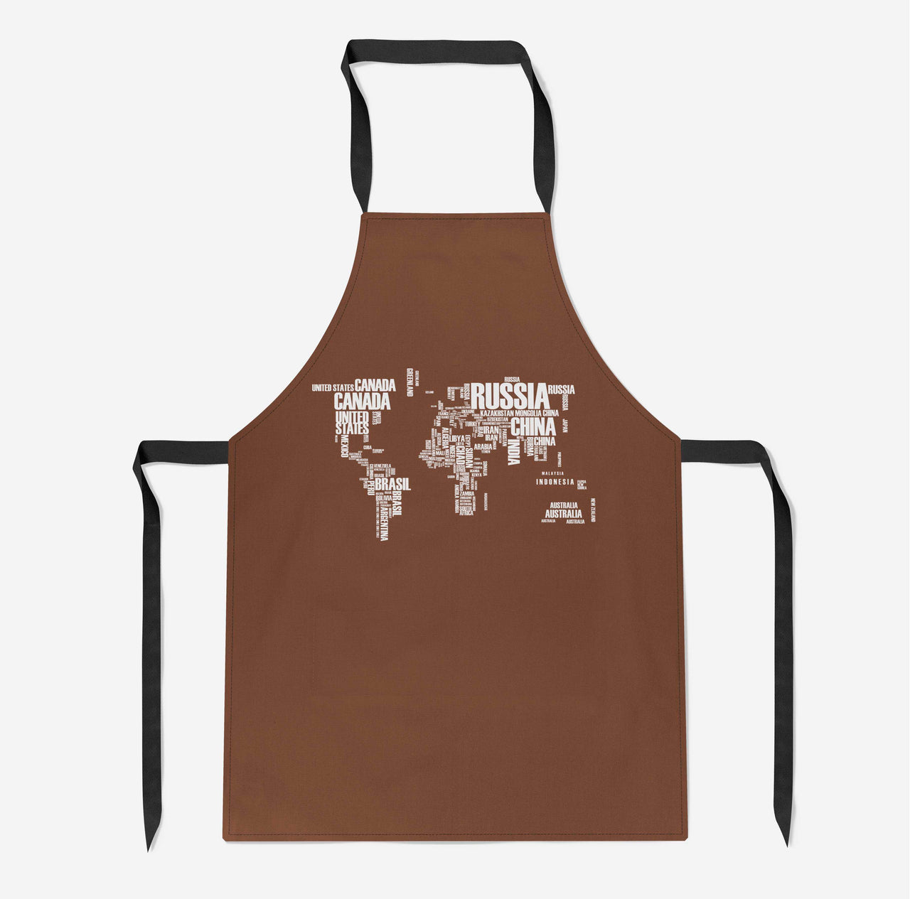 World Map (Text) Designed Kitchen Aprons
