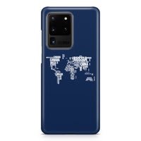 Thumbnail for World Map (Text) Samsung A Cases