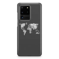 Thumbnail for World Map (Text) Samsung A Cases