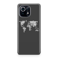 Thumbnail for World Map (Text) Designed Xiaomi Cases