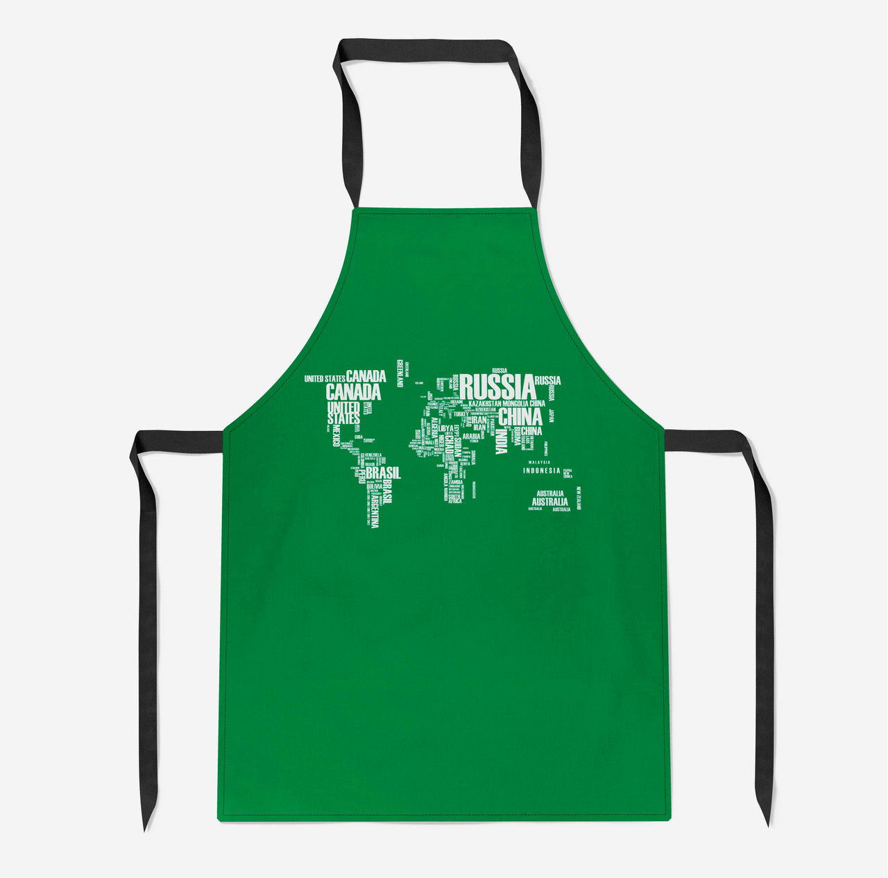 World Map (Text) Designed Kitchen Aprons