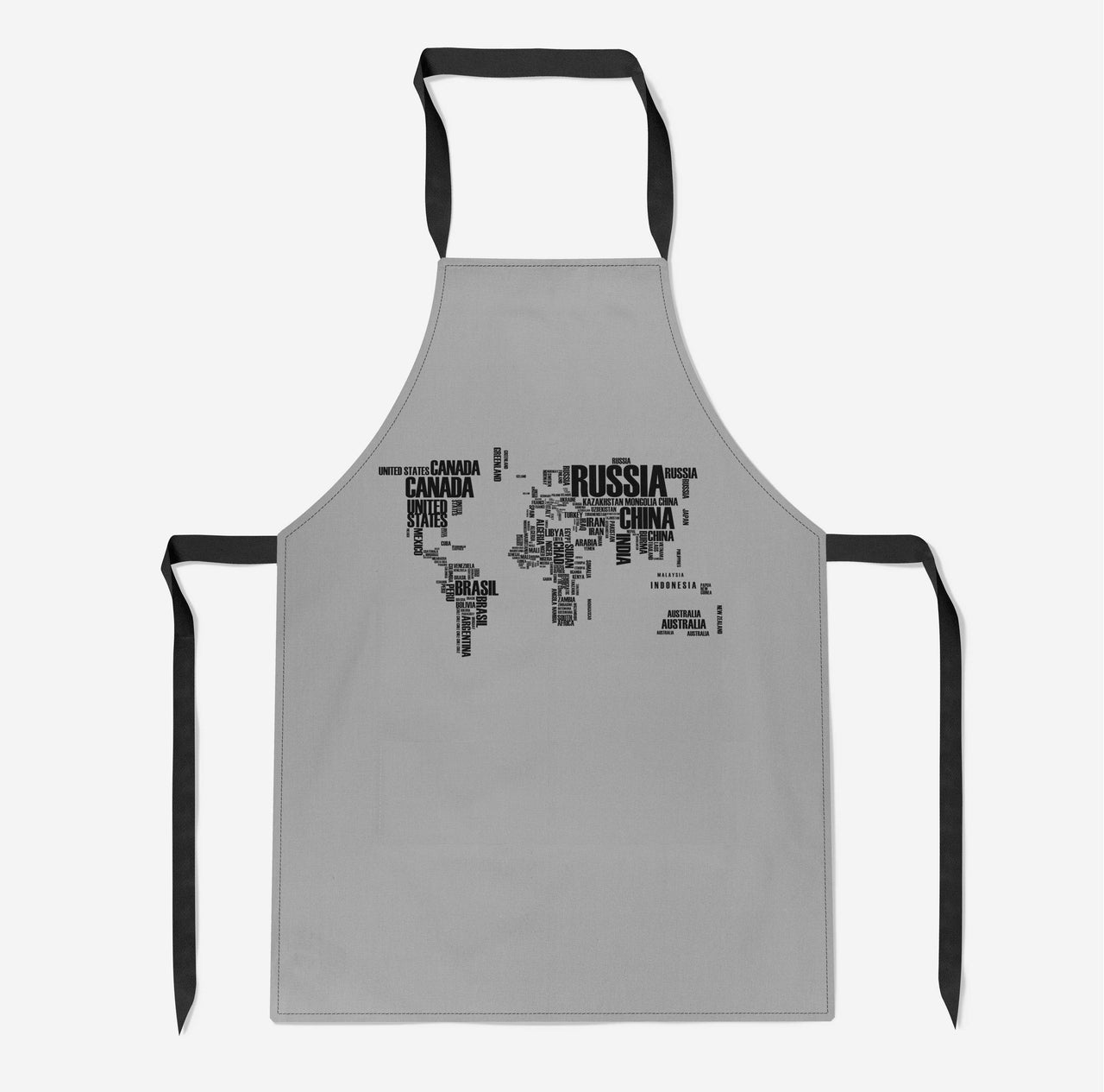 World Map (Text) Designed Kitchen Aprons