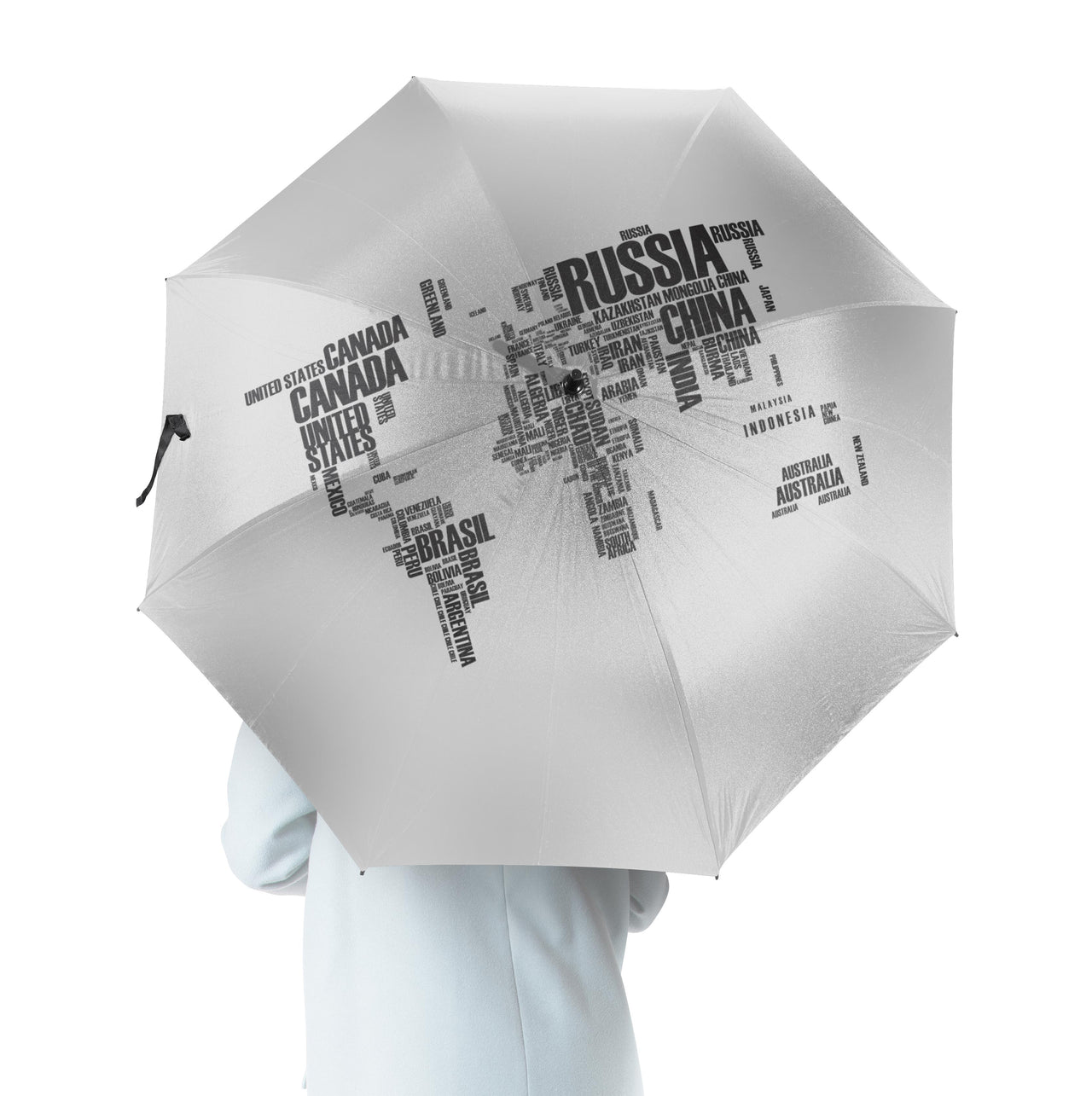 World Map (Text) Designed Umbrella