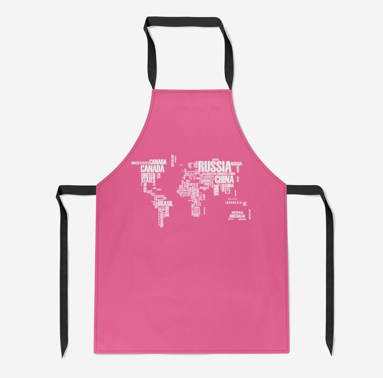 World Map (Text) Designed Kitchen Aprons