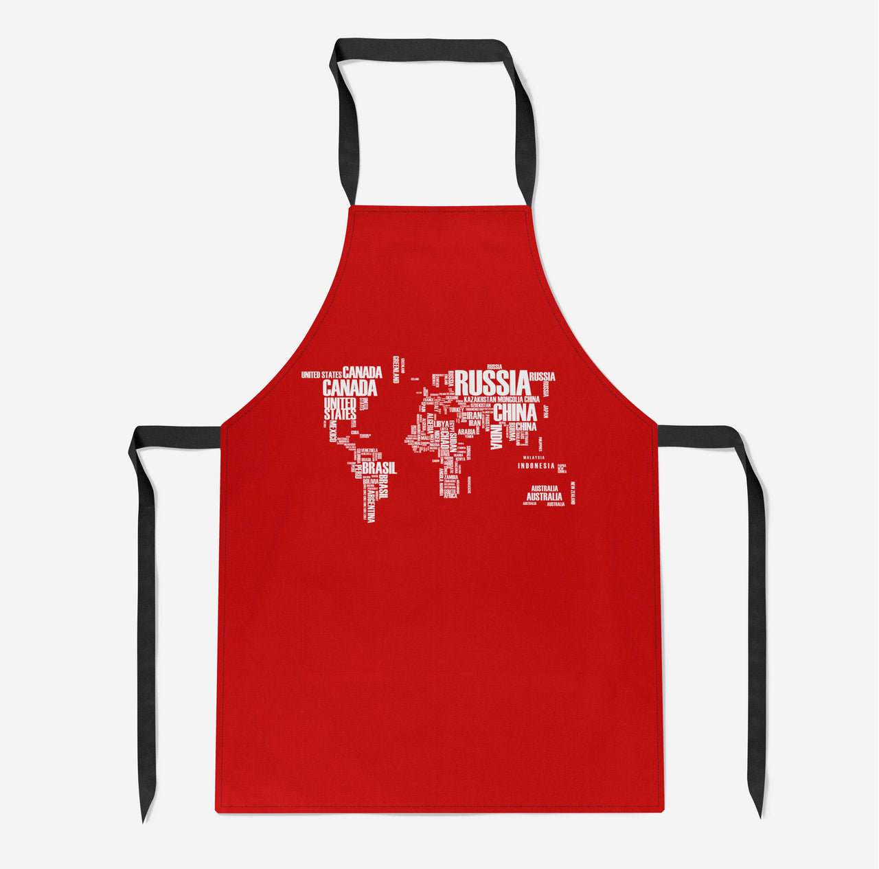 World Map (Text) Designed Kitchen Aprons