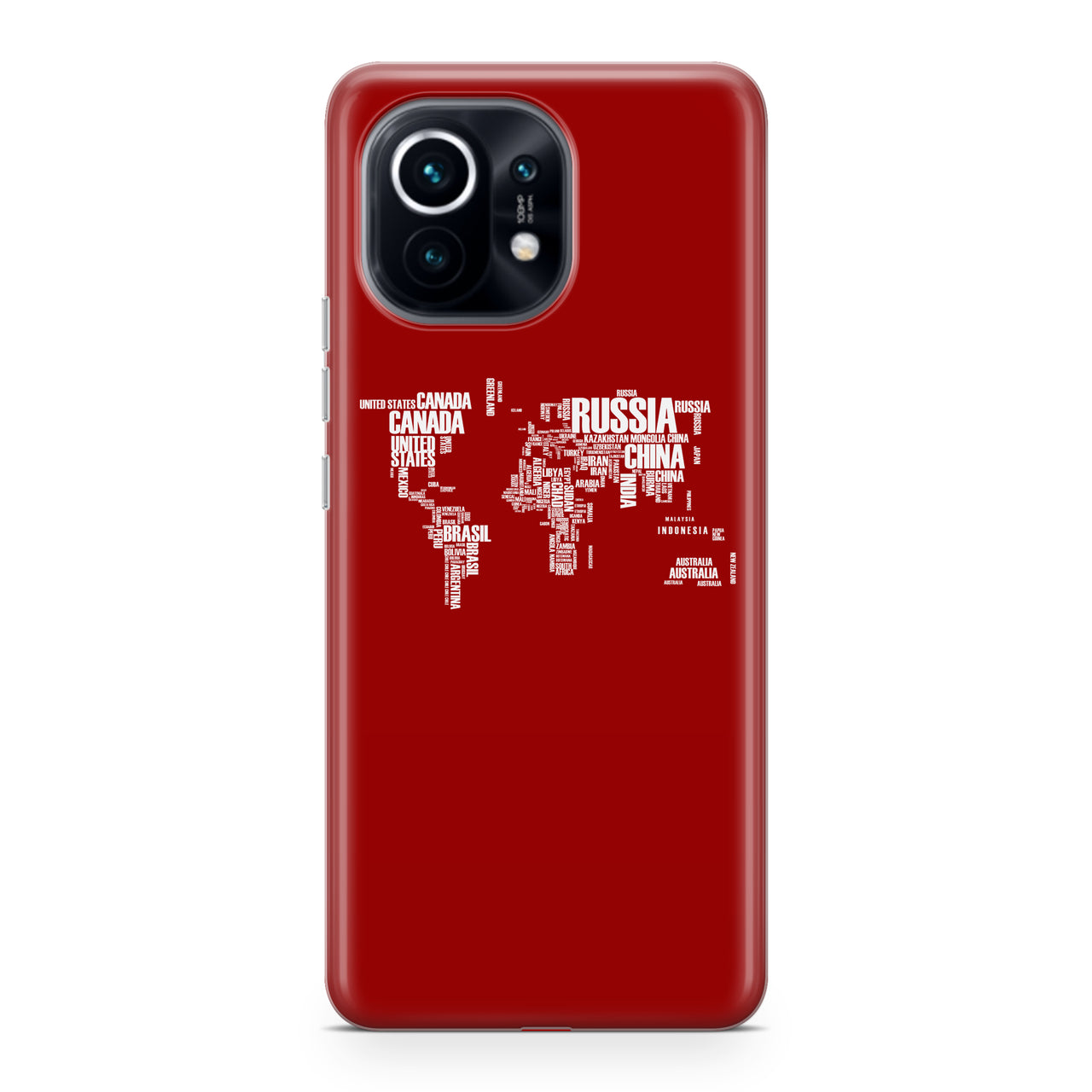 World Map (Text) Designed Xiaomi Cases