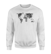 Thumbnail for World Map (Text) Designed Sweatshirts