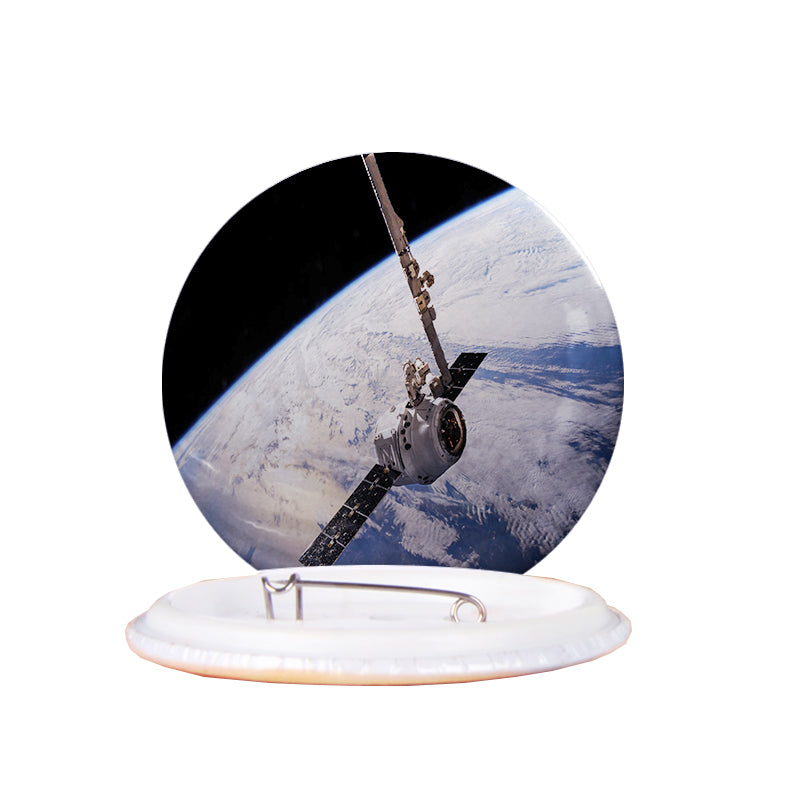 World View from Space Designed Pins