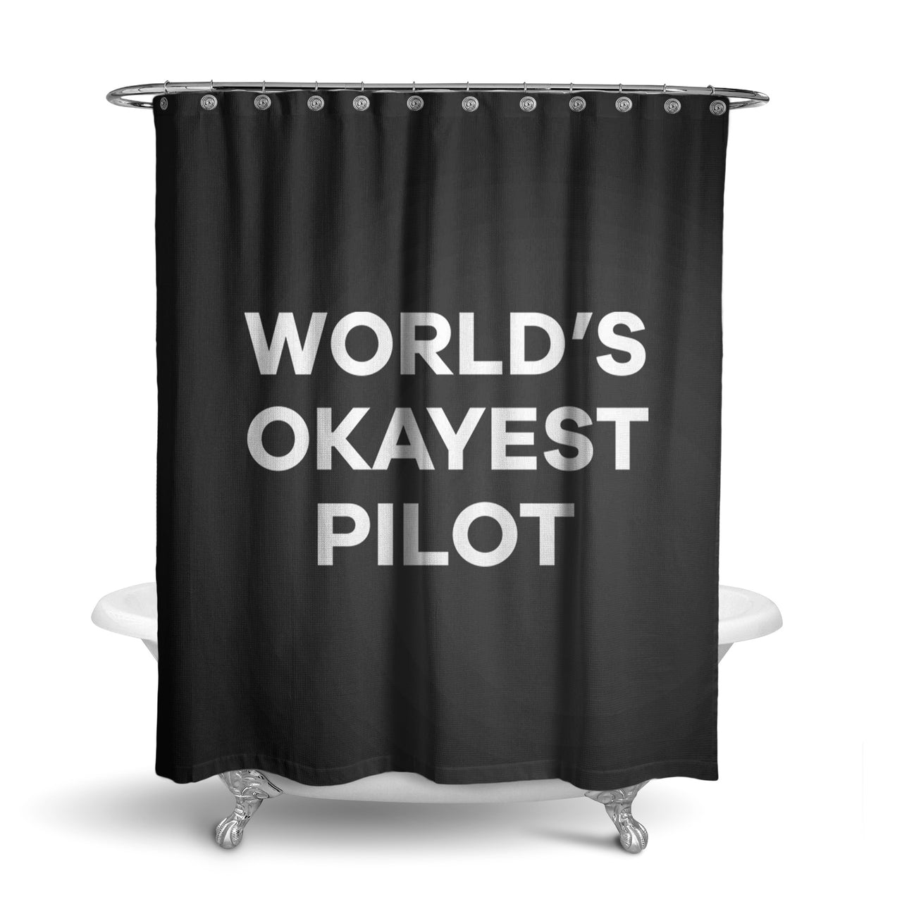 World's Okayest Pilot Designed Shower Curtains